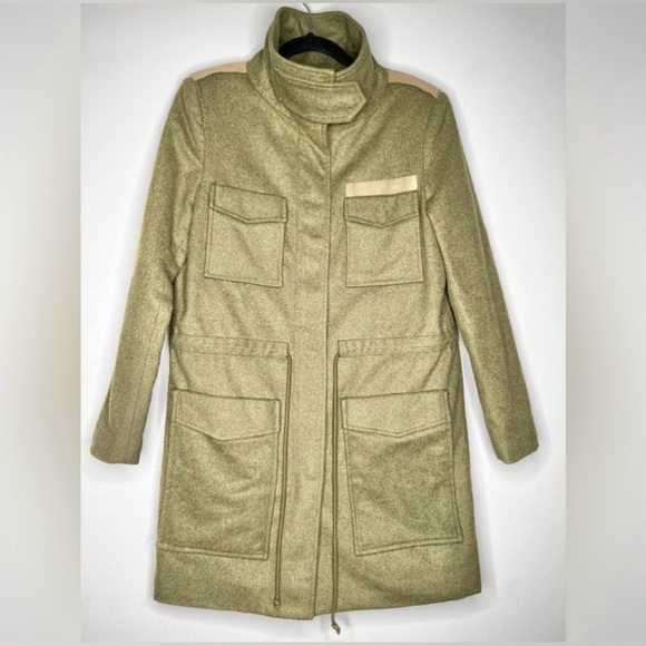 Emerson Fry Army Wool Jacket Parka Trench Coat Size 0 - Picture 4 of 8
